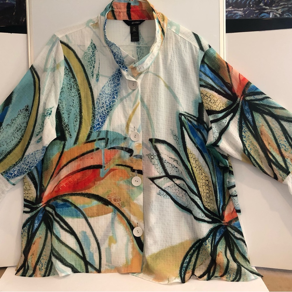 Ali Miles Multicolor Abstract Shirt